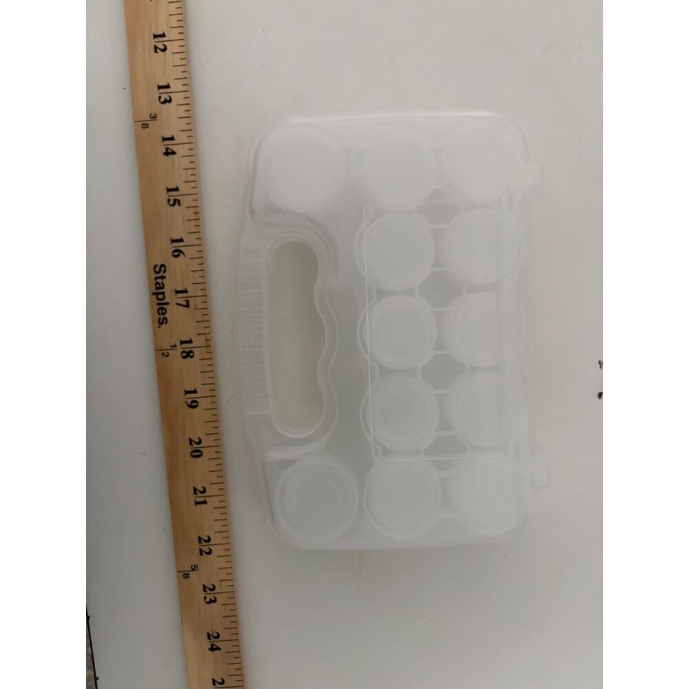Everything Mary 12-compartment clear plastic craft storage case